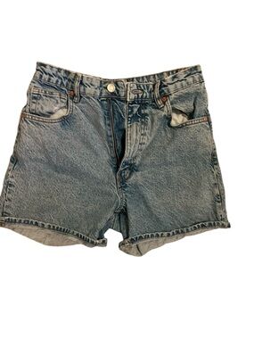 High-Rise Medium Wash “Mom Short” Denim